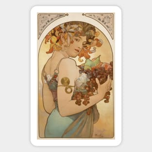 Fruit, Mucha Sticker